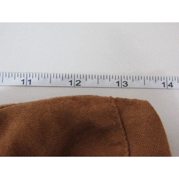 Old Navy Brown Linen Rayon Crop Pants sz XL Drawstring Minimalist Neutral Classi - Picture 7 of 9